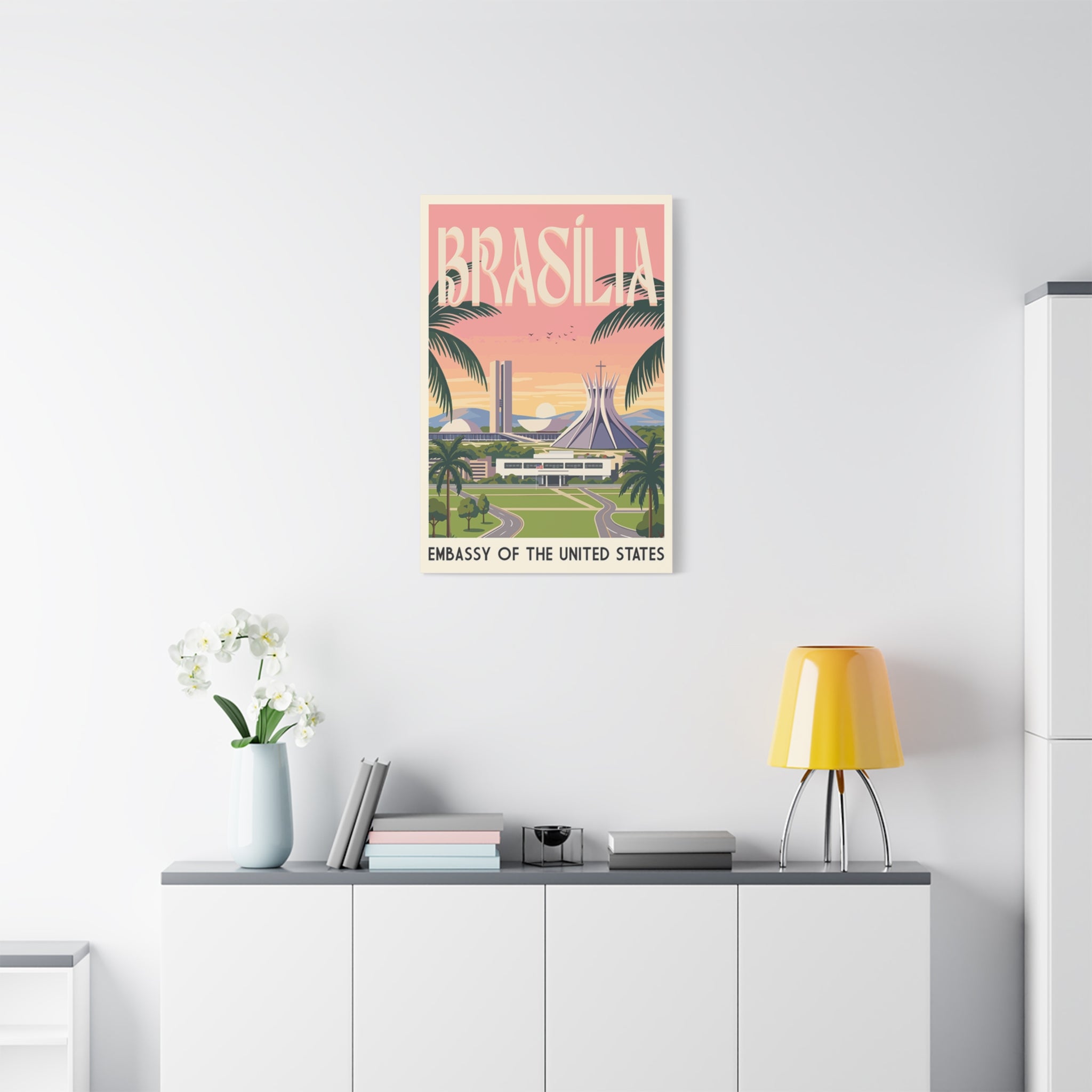 Brasília Embassy Wrapped Canvas
