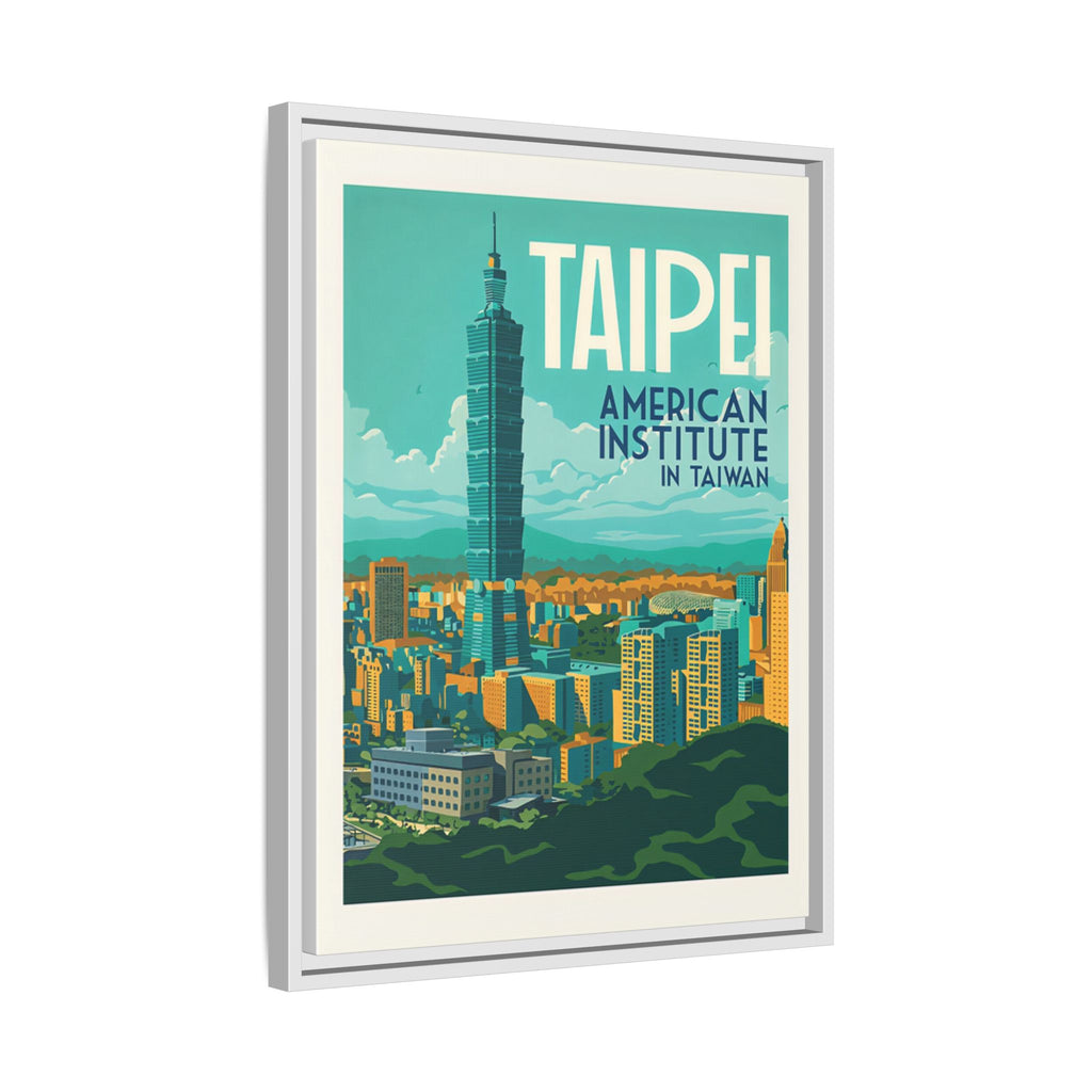 Taipei Embassy Wrapped Canvas Framed