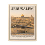 Jerusalem Embassy Wrapped Canvas Framed