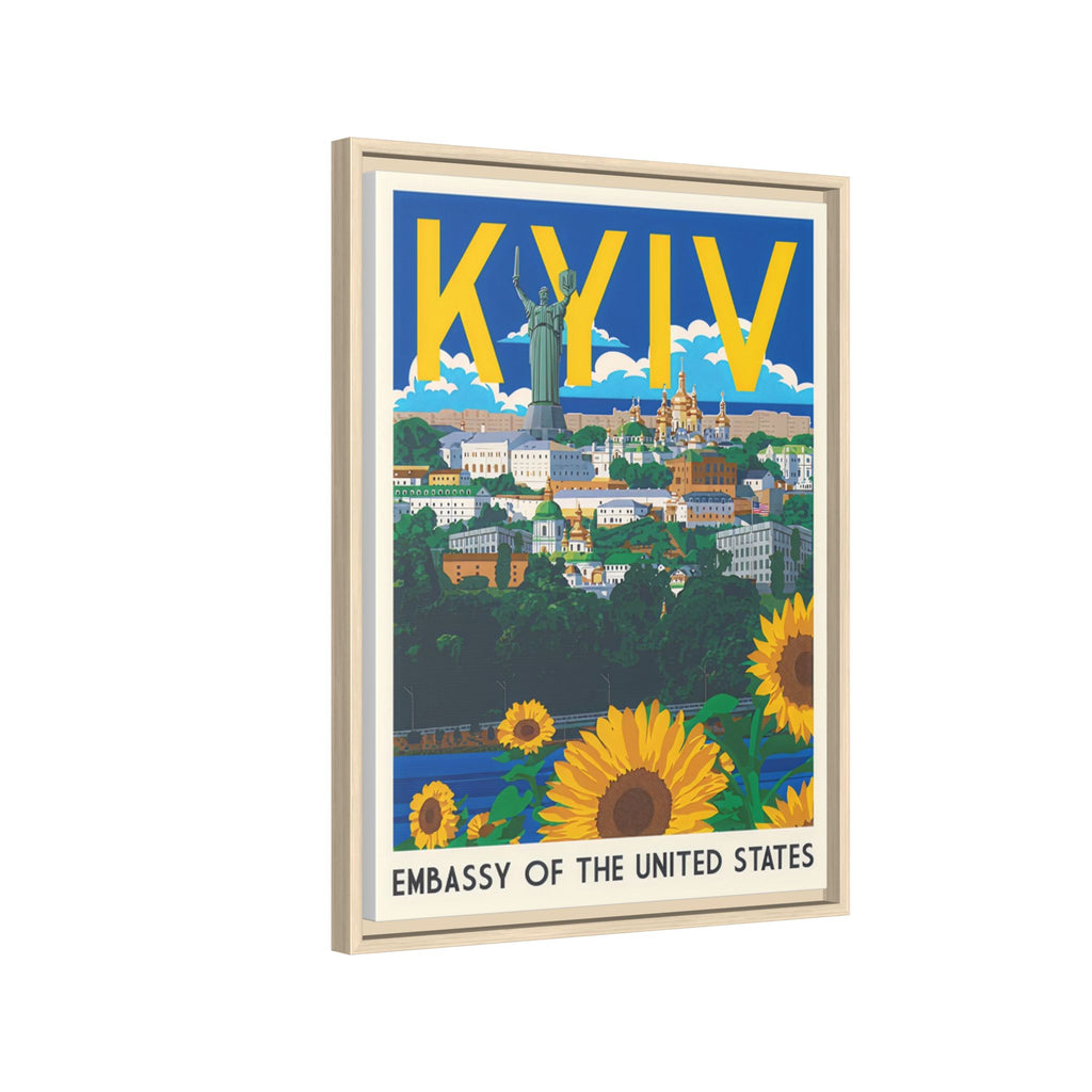 Kyiv Embassy Wrapped Canvas Framed