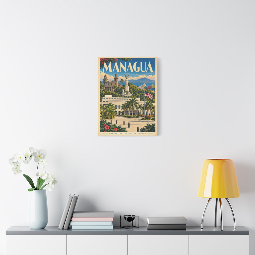 Managua Embassy Wrapped Canvas