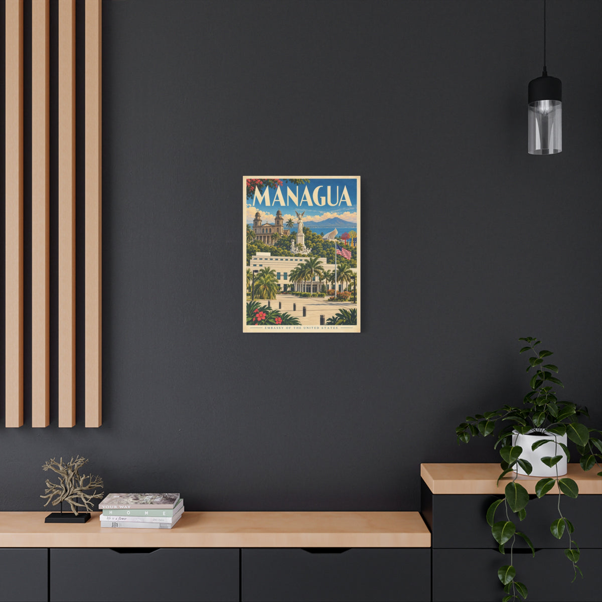 Managua Embassy Wrapped Canvas