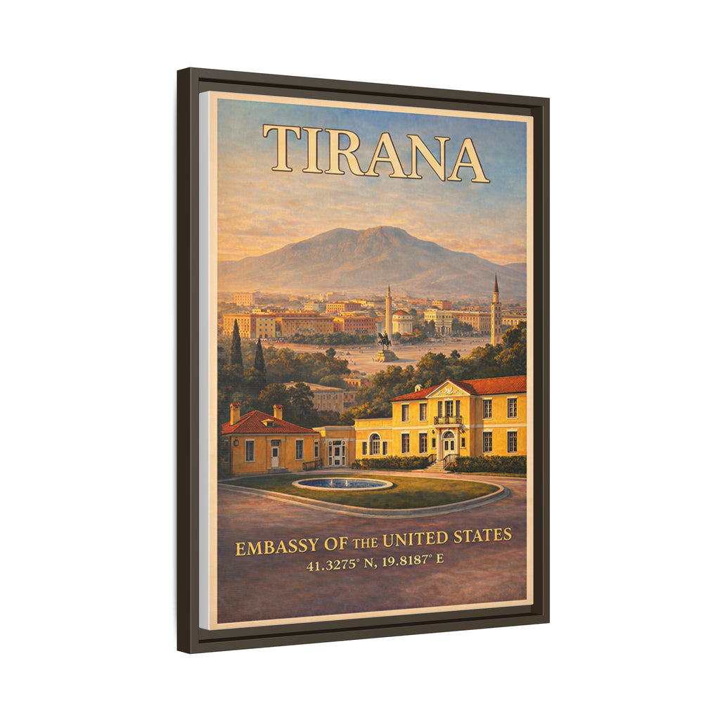 Tirana Embassy Wrapped Canvas Framed