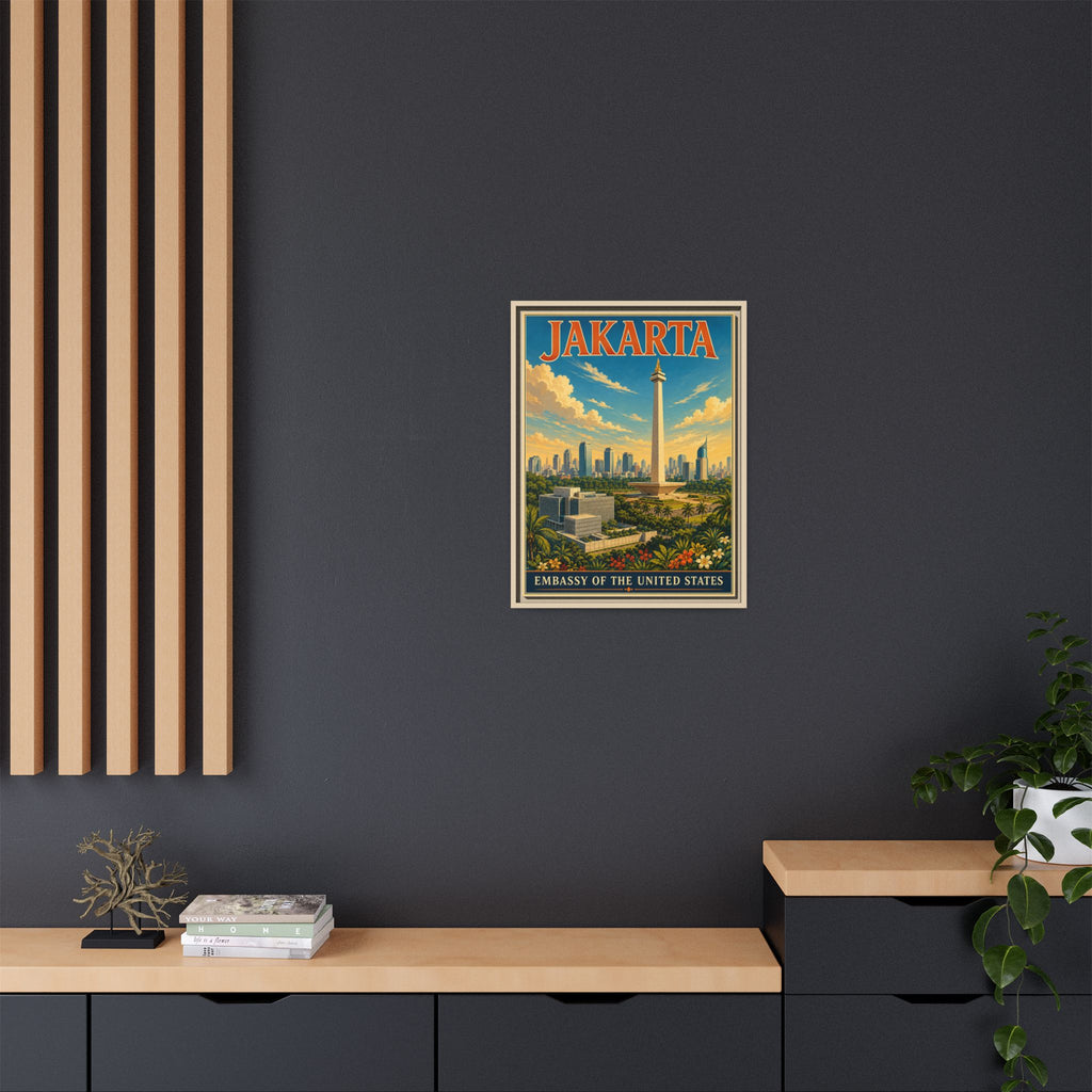 Jakarta Embassy Wrapped Canvas Framed