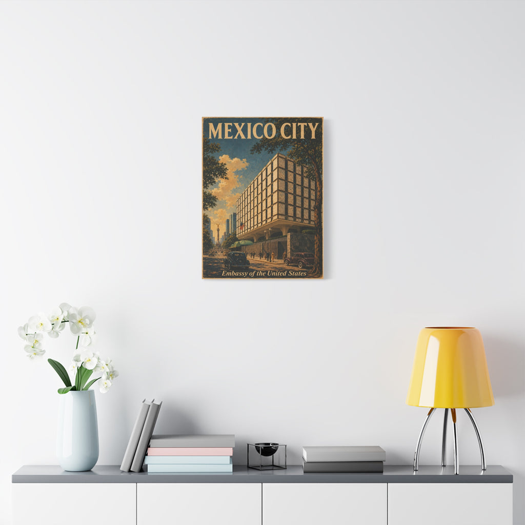 Mexico City Embassy Wrapped Canvas