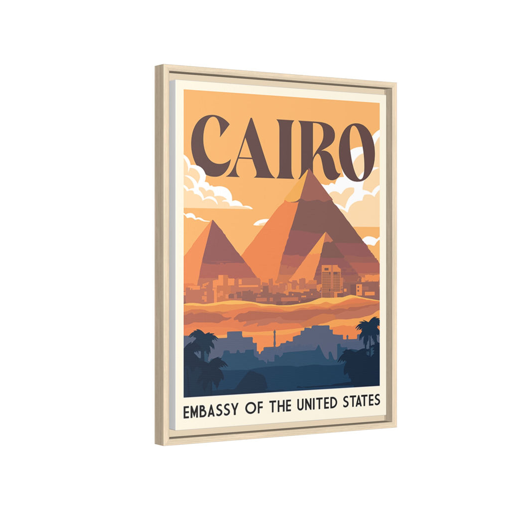 Cairo Embassy Wrapped Canvas Framed