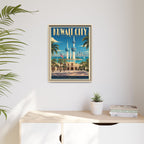 Kuwait City Embassy Wrapped Canvas Framed