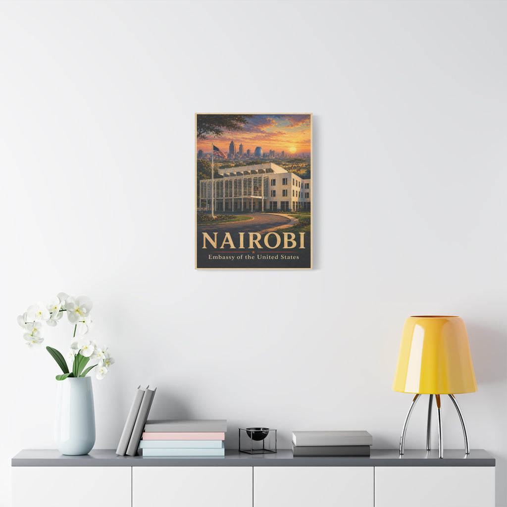 Nairobi Embassy Wrapped Canvas