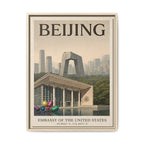 Beijing Embassy Wrapped Canvas Framed
