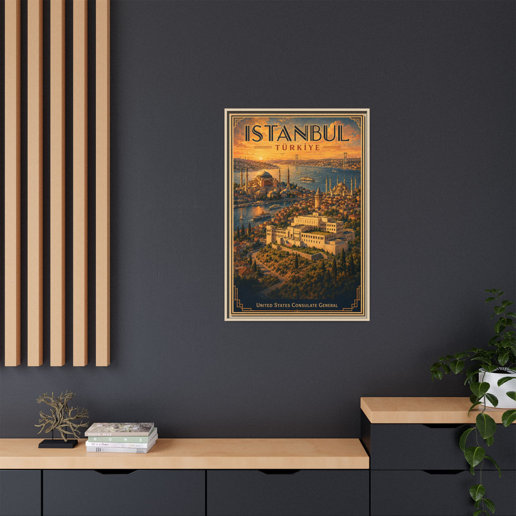 Istanbul Consulate General Wrapped Canvas Framed