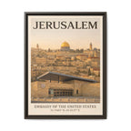Jerusalem Embassy Wrapped Canvas Framed