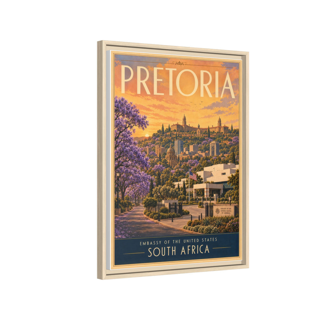 Pretoria Embassy Wrapped Canvas Framed
