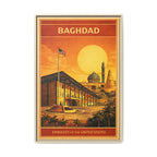 Baghdad Embassy Wrapped Canvas Framed