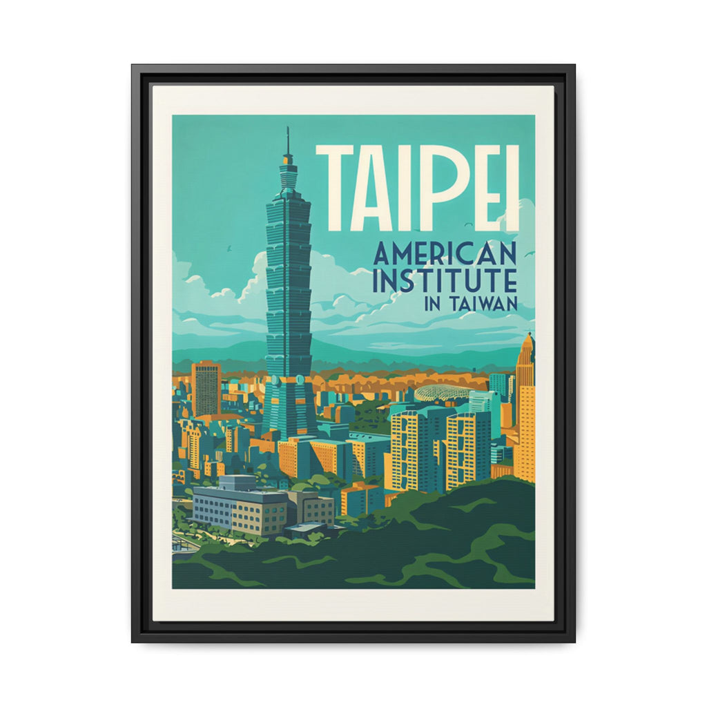 Taipei Embassy Wrapped Canvas Framed