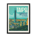 Taipei Embassy Wrapped Canvas Framed