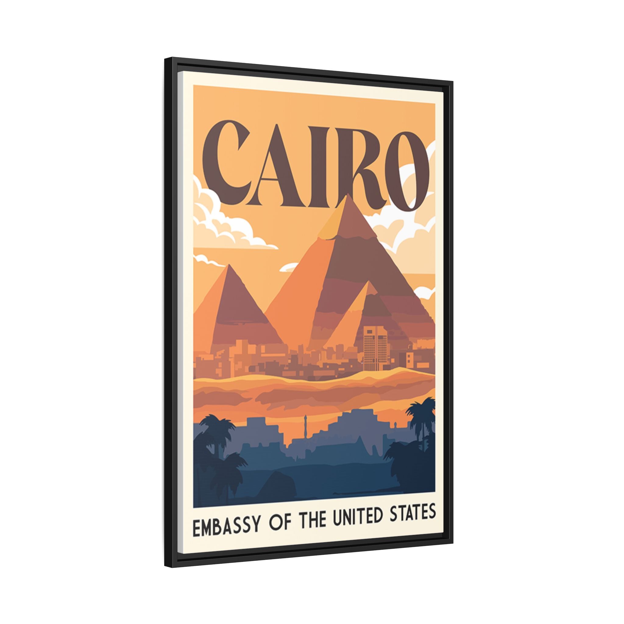 Cairo Embassy Wrapped Canvas Framed