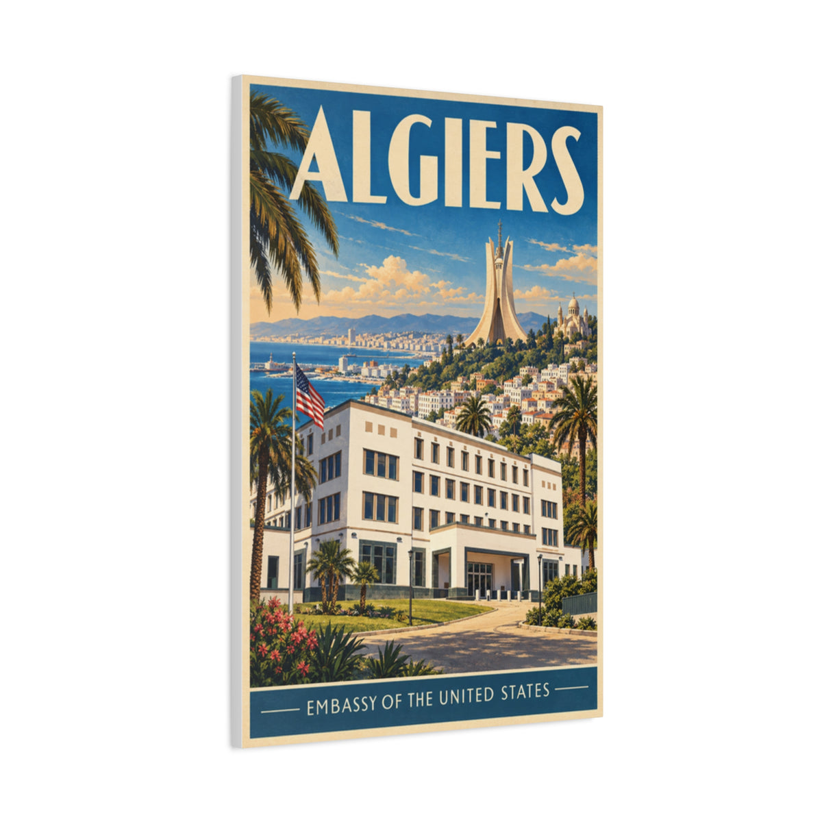 Algiers Embassy Wrapped Canvas