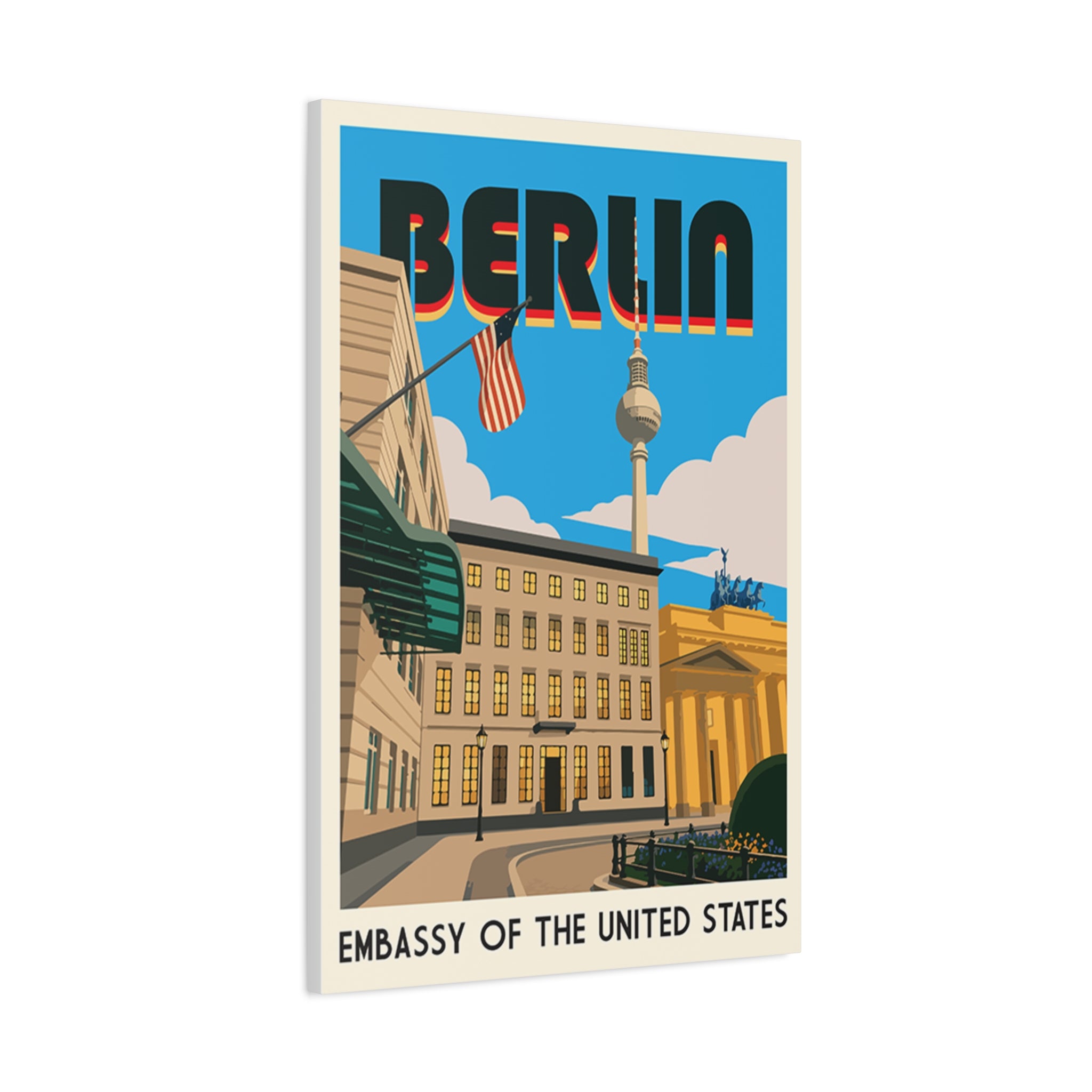 Berlin Embassy Wrapped Canvas