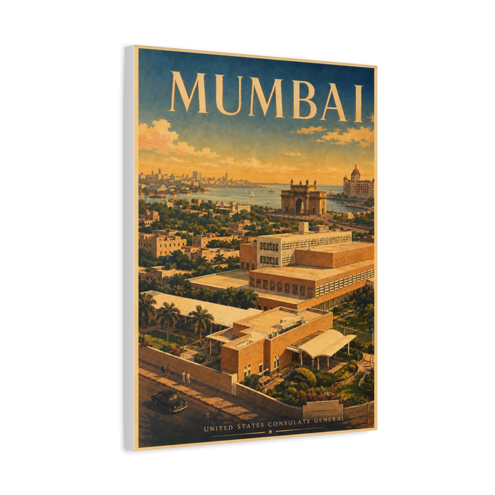 Mumbai Consulate General Wrapped Canvas