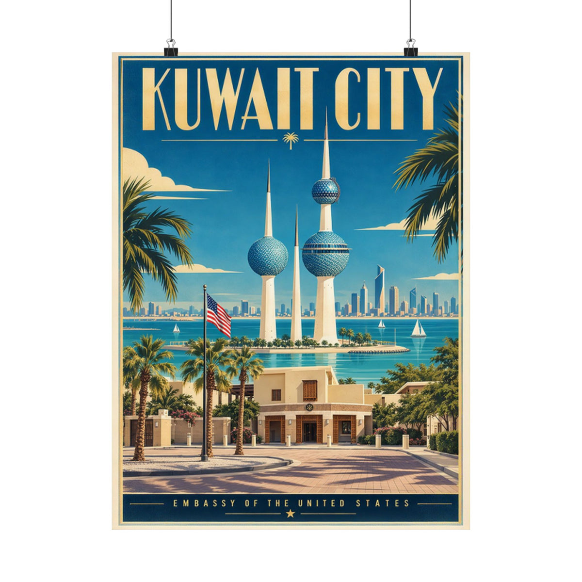 Kuwait City Embassy Poster