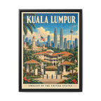 Kuala Lumpur Embassy Wrapped Canvas Framed