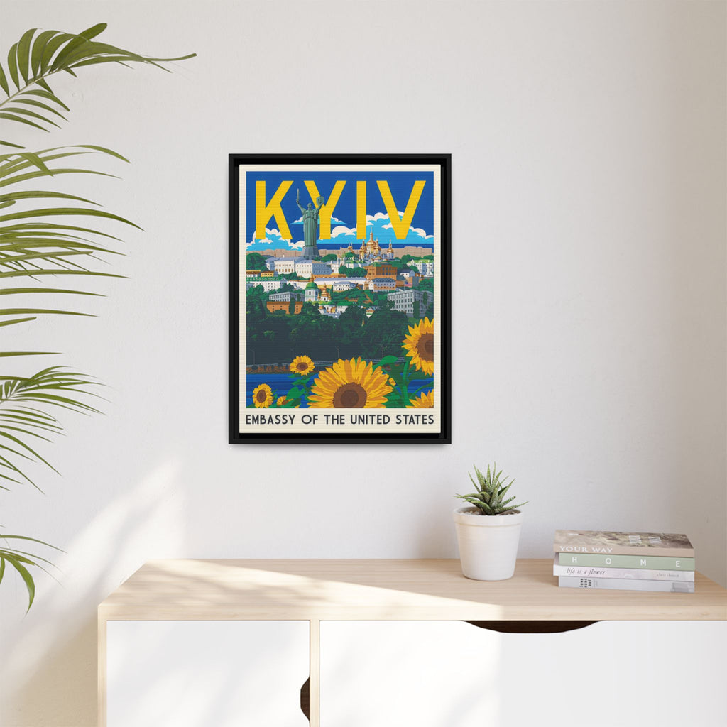 Kyiv Embassy Wrapped Canvas Framed