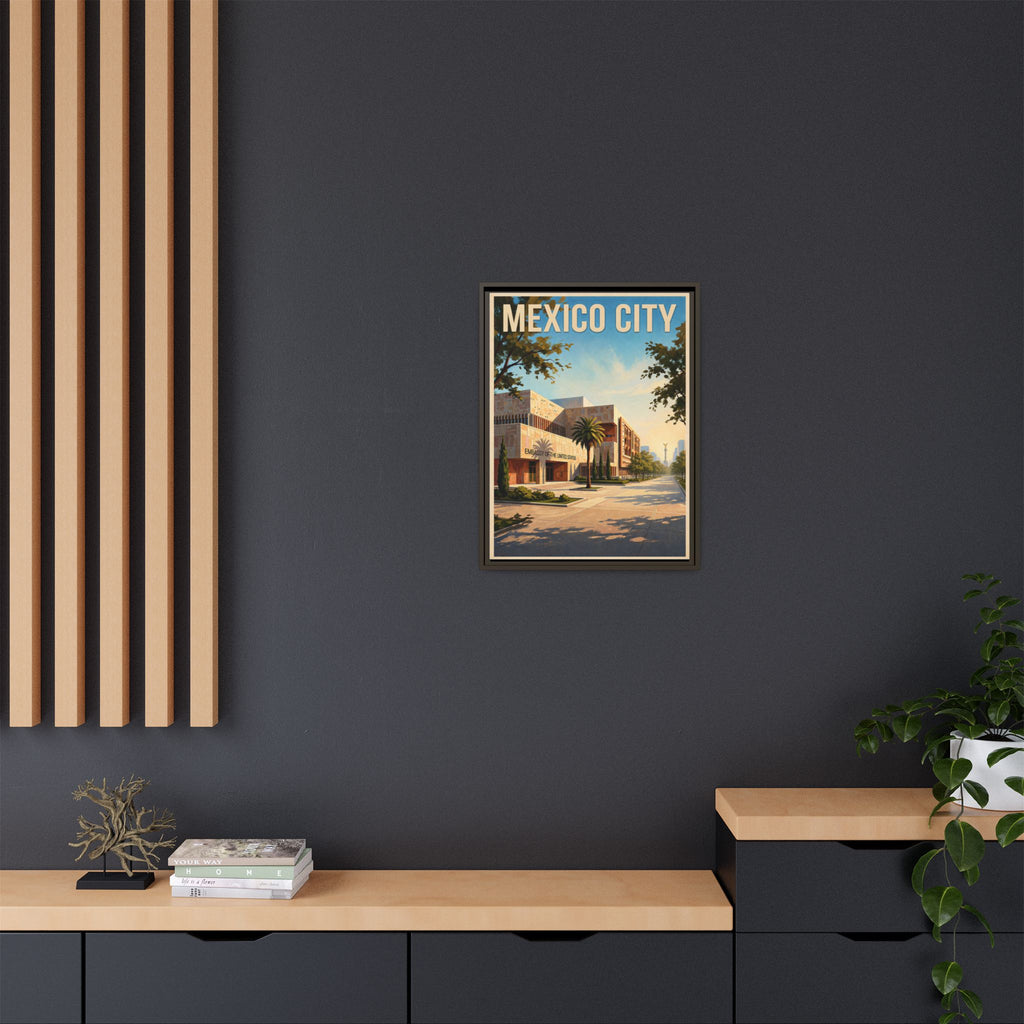 Mexico City Embassy Wrapped Canvas Framed