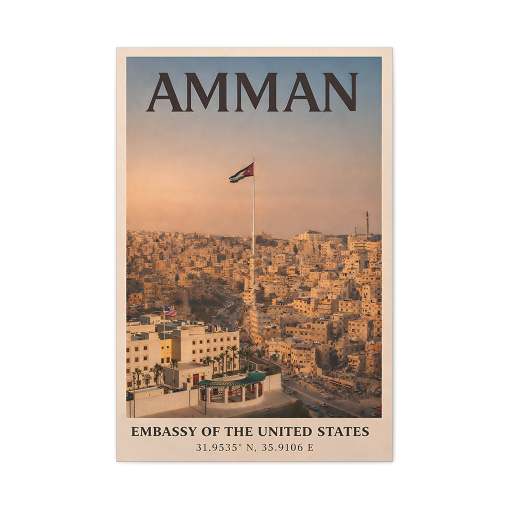 Amman Embassy Wrapped Canvas
