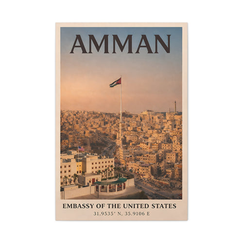 Amman Embassy Wrapped Canvas