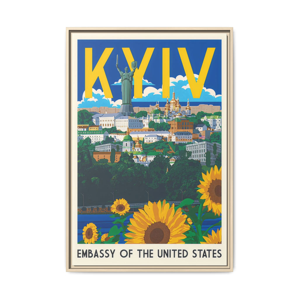 Kyiv Embassy Wrapped Canvas Framed