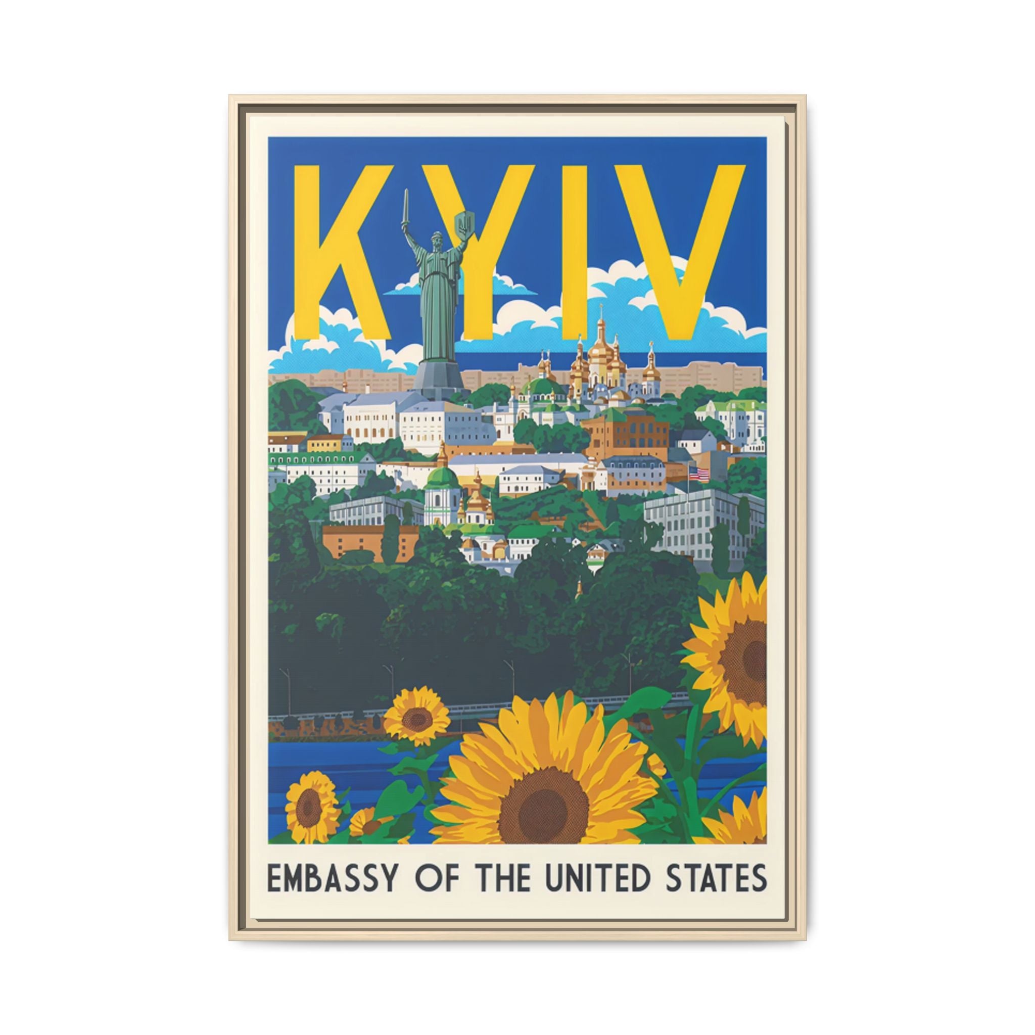 Kyiv Embassy Wrapped Canvas Framed