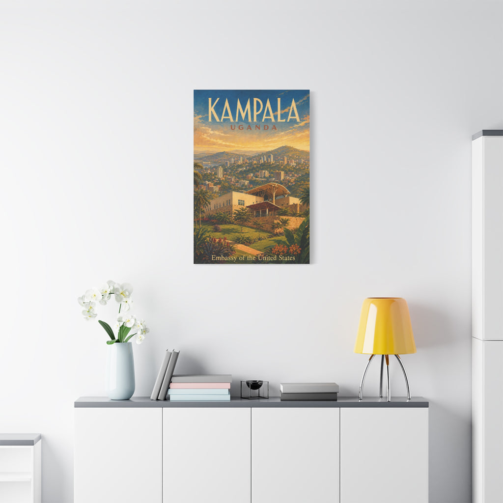 Kampala Uganda Embassy Wrapped Canvas