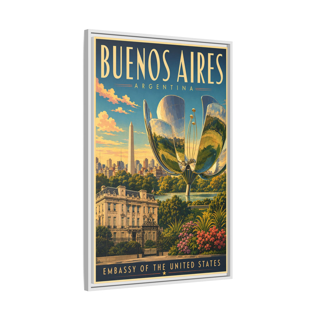Buenos Aires Embassy Wrapped Canvas Framed