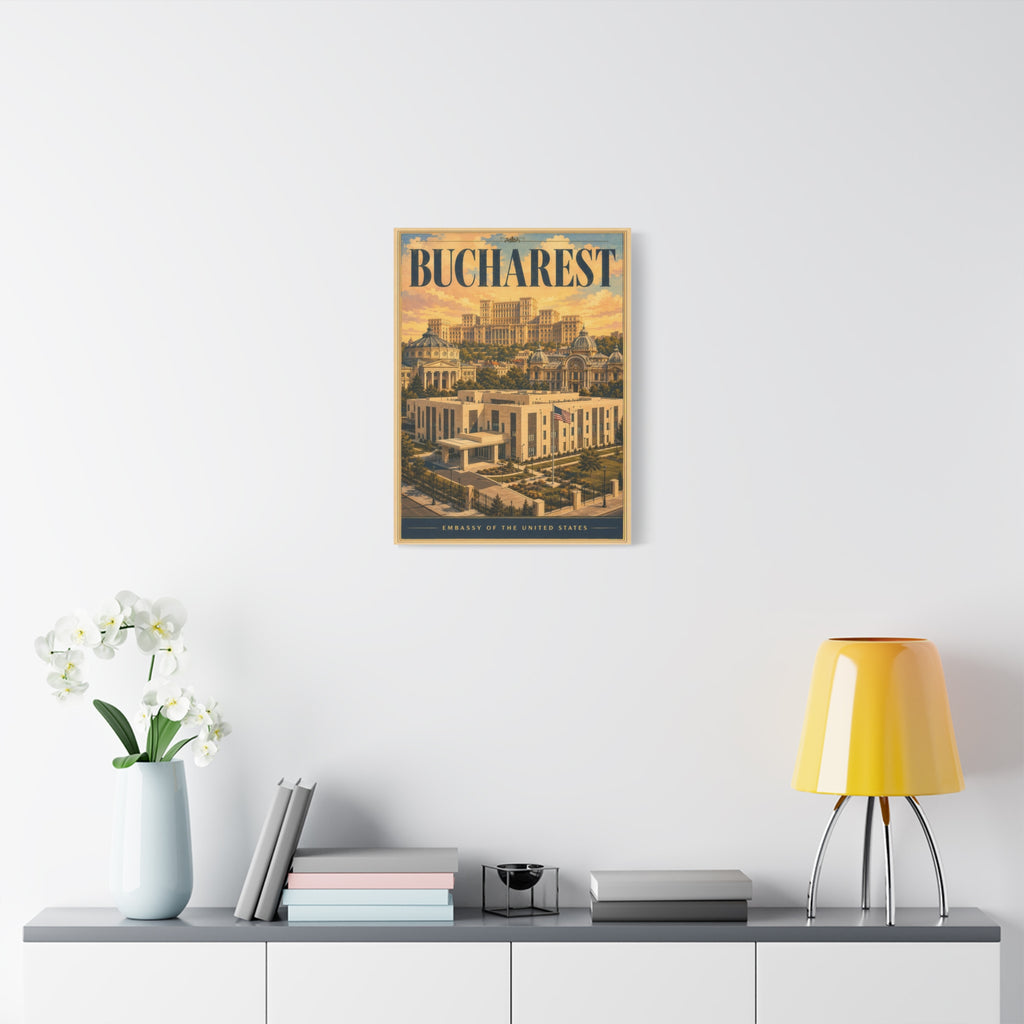 Bucharest Embassy Wrapped Canvas