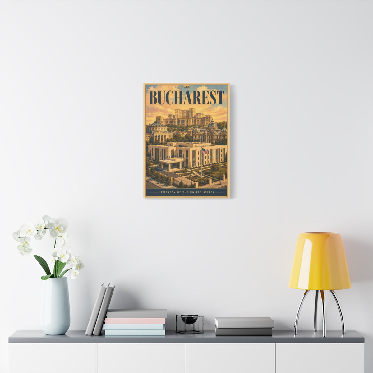 Bucharest Embassy Wrapped Canvas