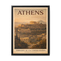 Athens Embassy Wrapped Canvas Framed