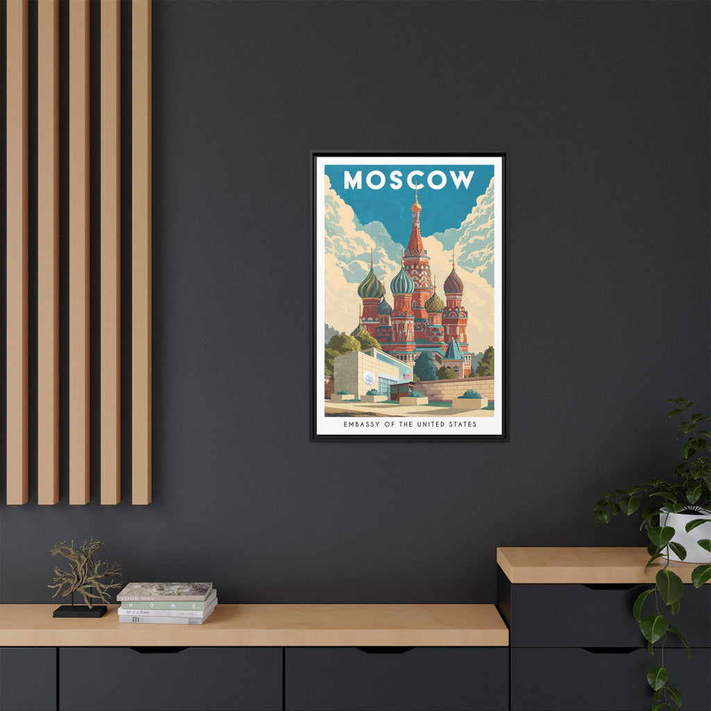 Moscow Embassy Wrapped Canvas Framed