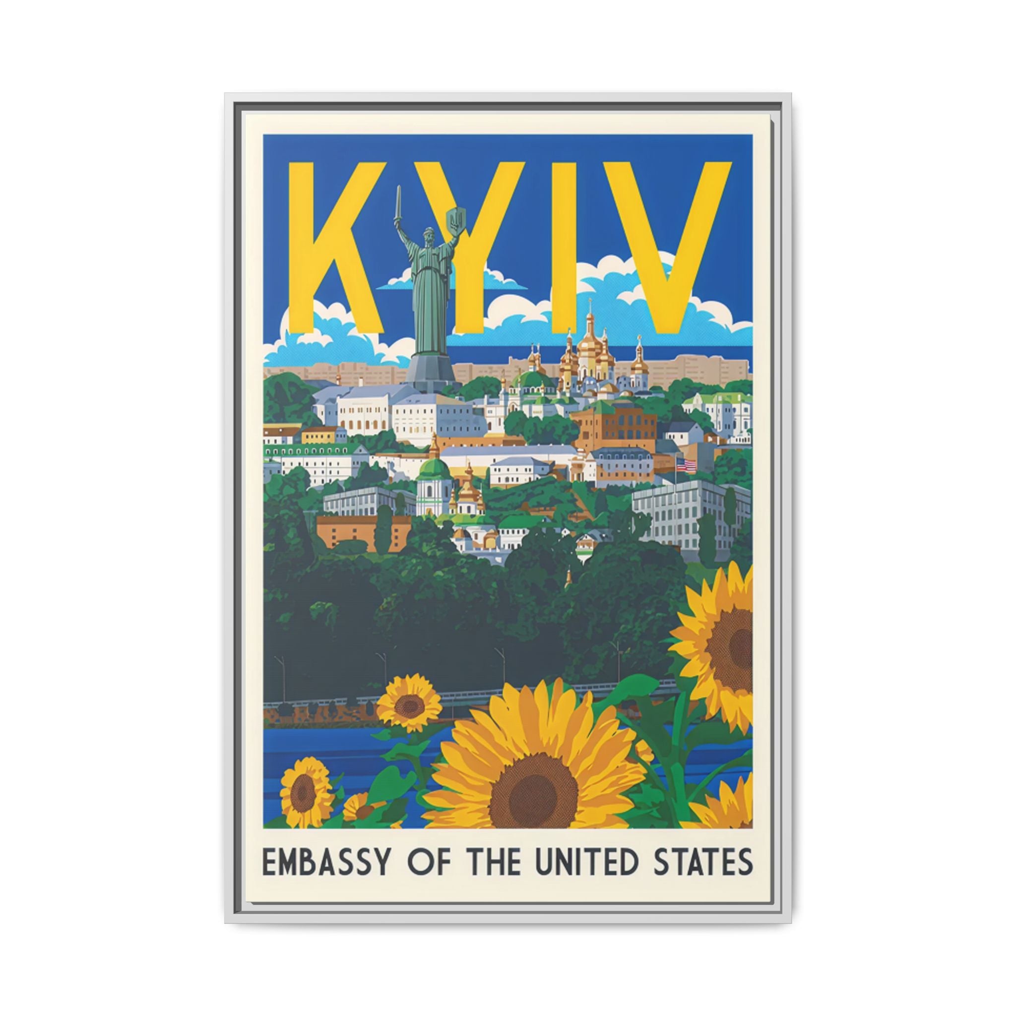 Kyiv Embassy Wrapped Canvas Framed