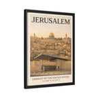 Jerusalem Embassy Wrapped Canvas Framed