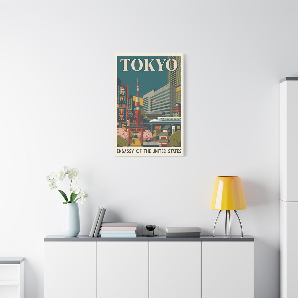 Tokyo Embassy Wrapped Canvas