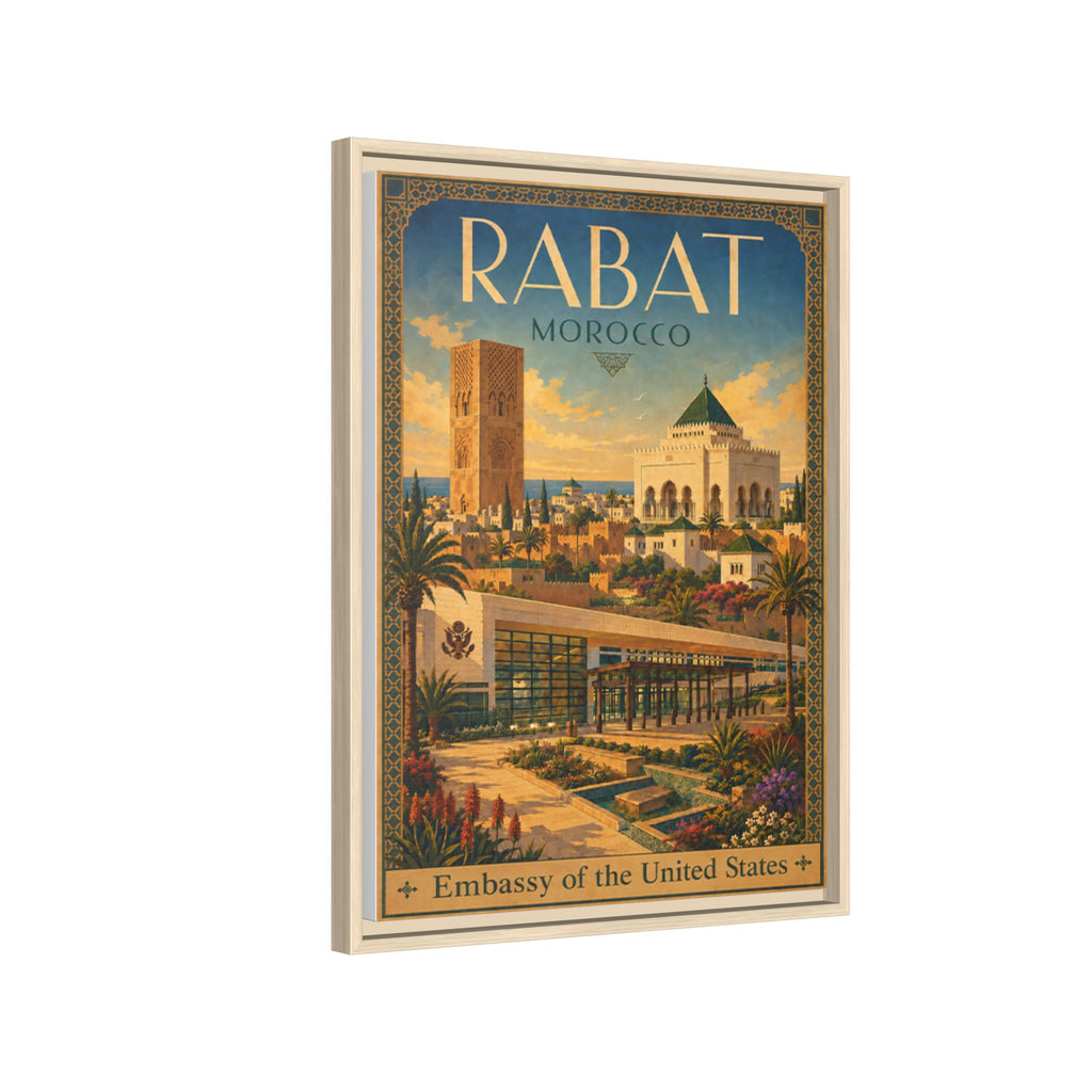 Rabat Embassy Wrapped Canvas Framed
