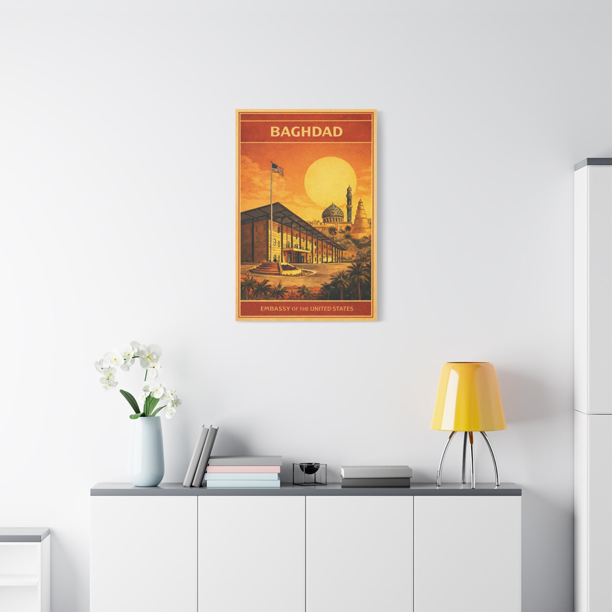 Baghdad Embassy Wrapped Canvas