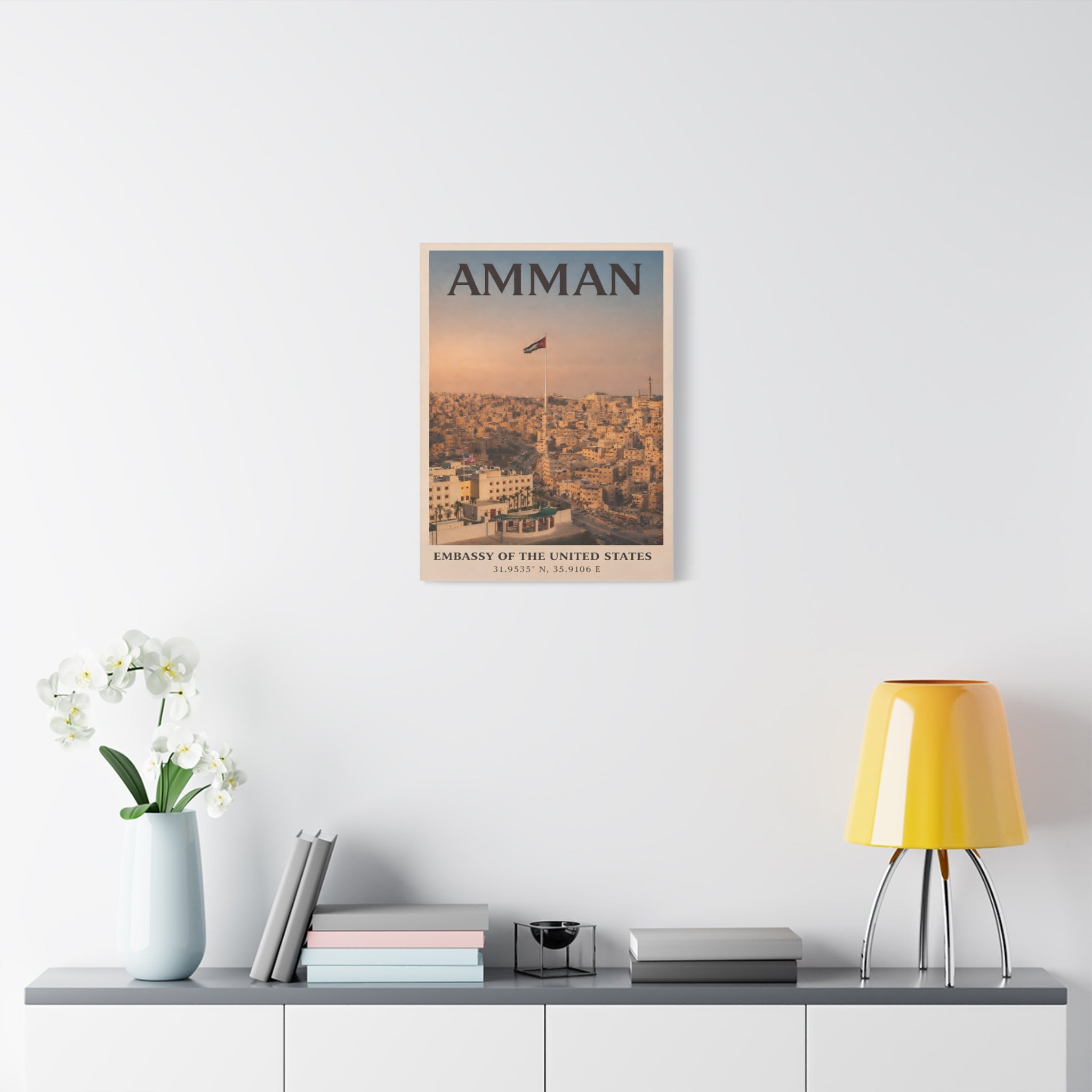 Amman Embassy Wrapped Canvas