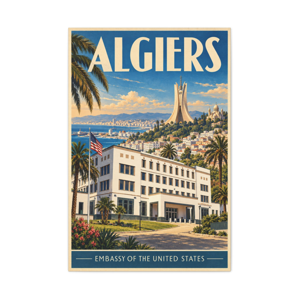 Algiers Embassy Wrapped Canvas