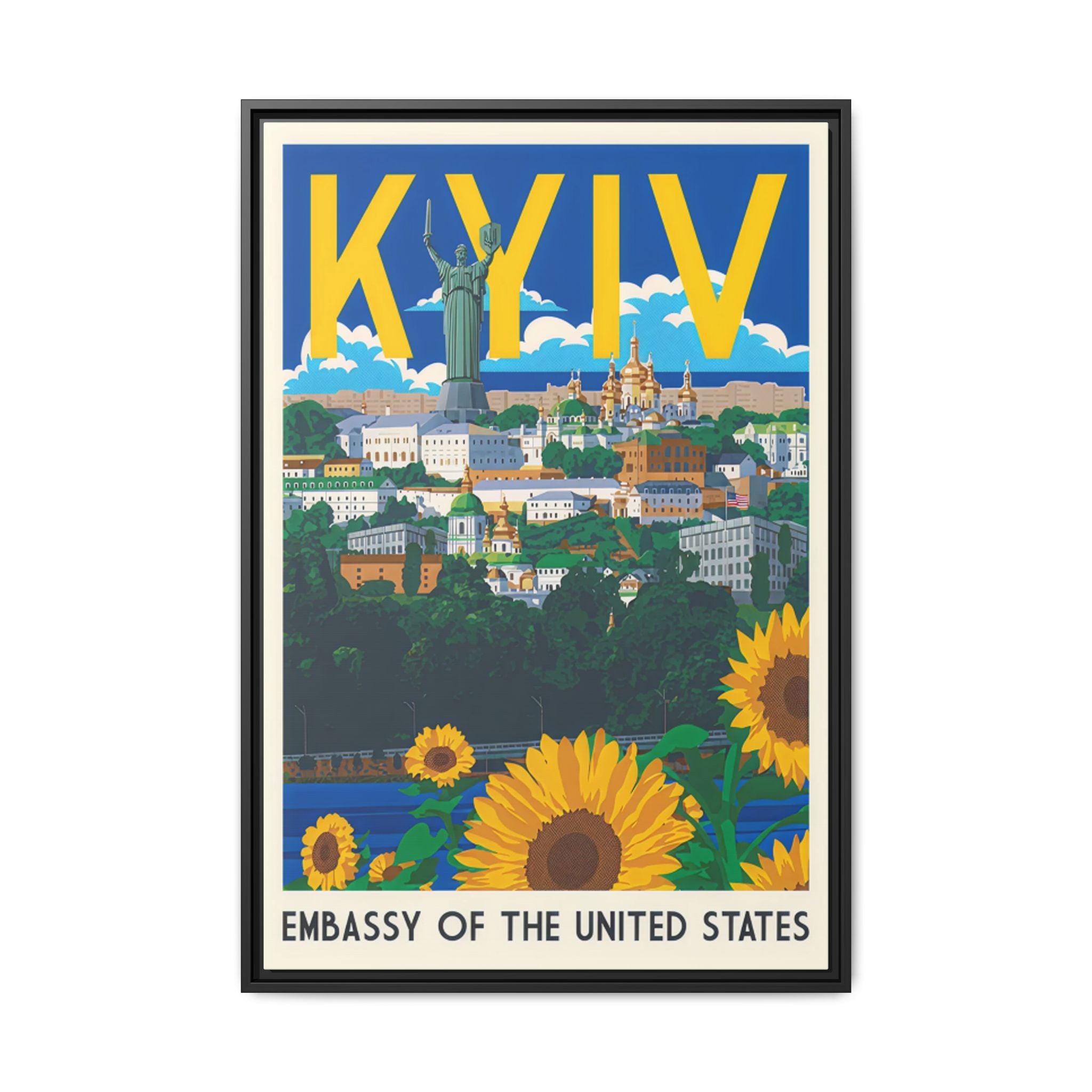 Kyiv Embassy Wrapped Canvas Framed