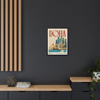 Doha Embassy Wrapped Canvas Framed