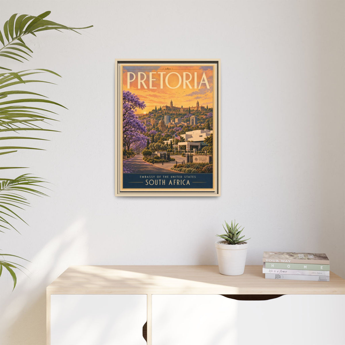 Pretoria Embassy Wrapped Canvas Framed