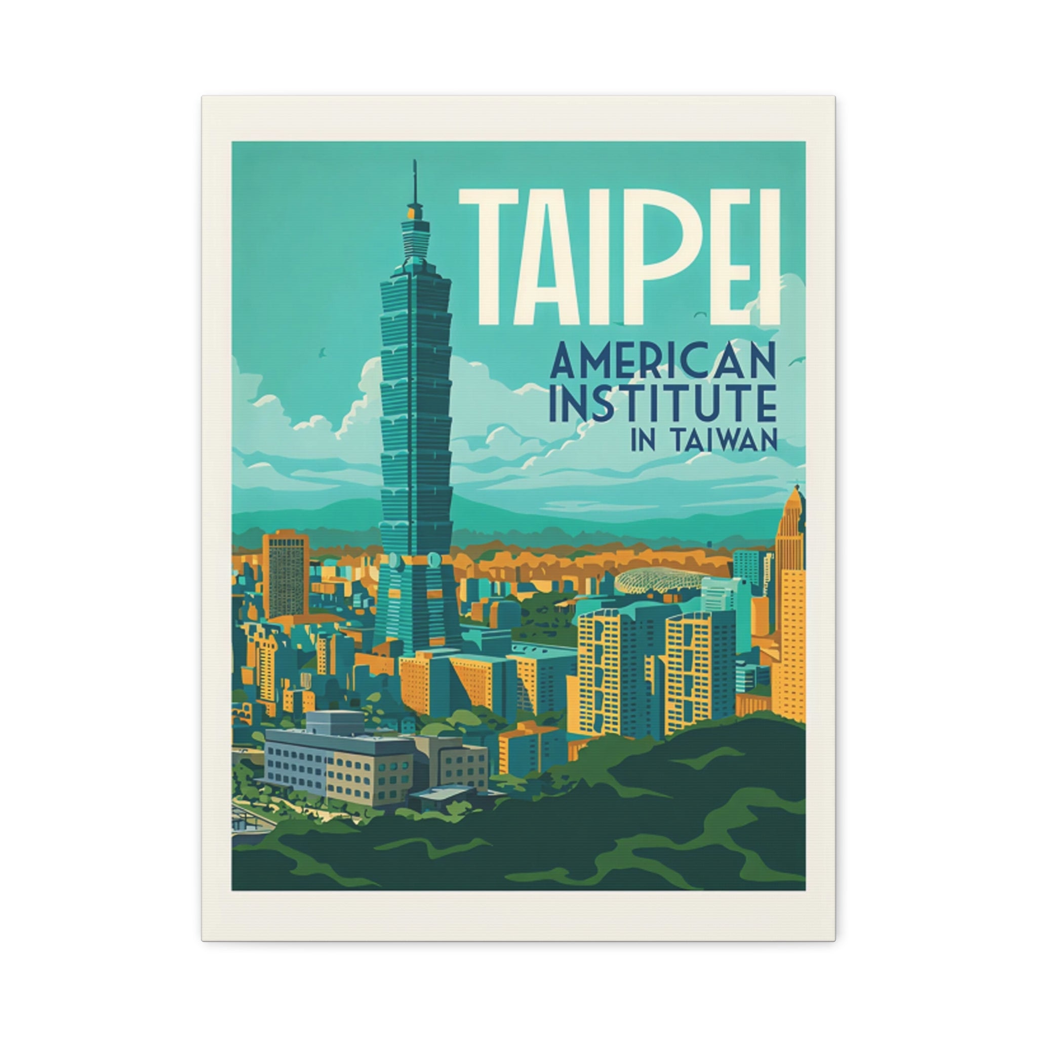 Taipei Embassy Wrapped Canvas