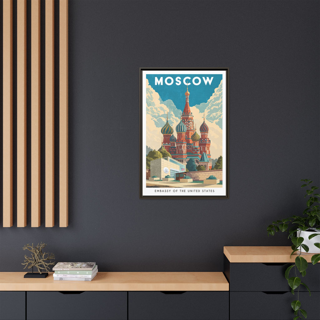 Moscow Embassy Wrapped Canvas Framed