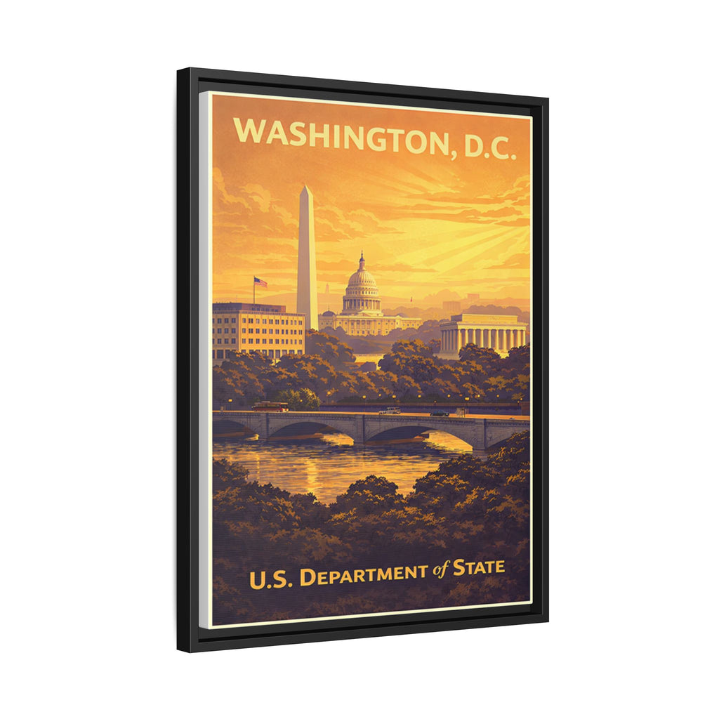 Washington D.C. Department of State Wrapped Canvas Framed